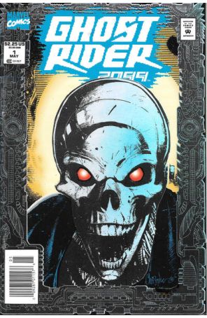 Ghost Rider 2099 1 (Newsstand) published by Marvel with cover art by Chris Bachalo
