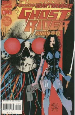 Ghost Rider 2099 15 published by Marvel with cover art by Ashley Wood