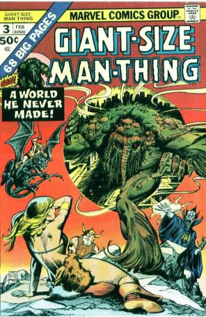 Giant-Size Man-Thing 3 (with Marvel Value Stamp) published by Marvel with cover art by Gil Kane