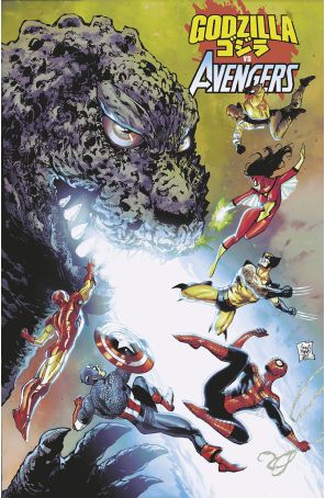 Godzilla Vs. Avengers 1H published by Marvel with cover art by Tony S. Daniel