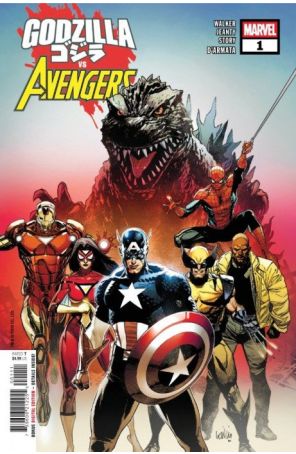Godzilla Vs. Avengers 1 published by Marvel with cover art by Leinil Yu