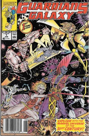 Guardians of the Galaxy 1 (Newsstand) published by Marvel with cover art by Jim Valentino