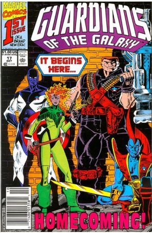 Guardians of the Galaxy 17 (Newsstand) published by Marvel with cover art by Jim Valentino