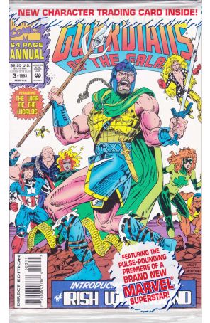 Guardians of the Galaxy Annual 3 (with card) published by Marvel with cover art by Kevin West