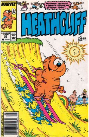 Heathcliff 36 (Newsstand) published by Marvel with cover art by Warren Kremer