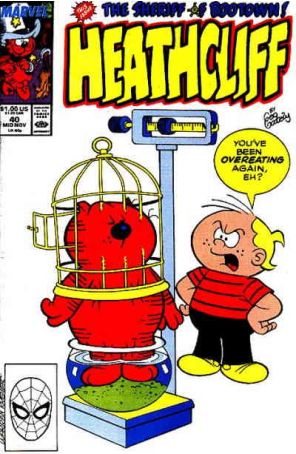 Heathcliff 40 published by Marvel with cover art by Warren Kremer