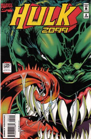 Hulk 2099 2 published by Marvel with cover art by Adam Kubert