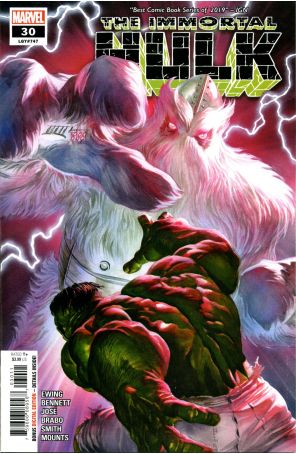 Immortal Hulk 30 published by Marvel with cover art by Alex Ross