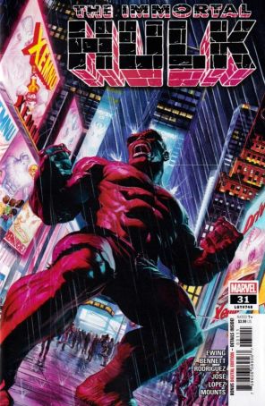 Immortal Hulk 31 published by Marvel with cover art by Alex Ross