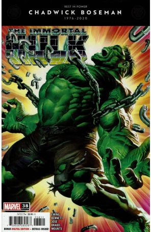 Immortal Hulk 38 published by Marvel with cover art by Alex Ross