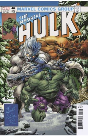 Immortal Hulk 48A published by Marvel with cover art by Joe Bennett
