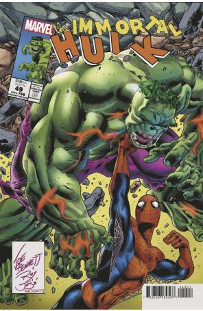 Immortal Hulk 49A published by Marvel with cover art by Joe Bennett