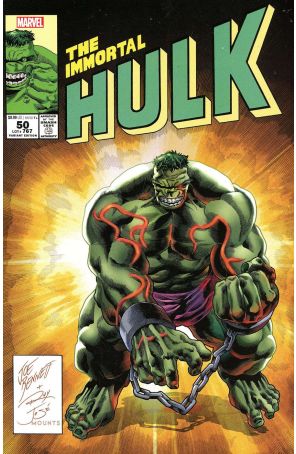 Immortal Hulk 50A published by Marvel with cover art by Joe Bennett