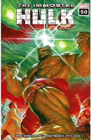 Immortal Hulk 50 published by Marvel with cover art by Alex Ross