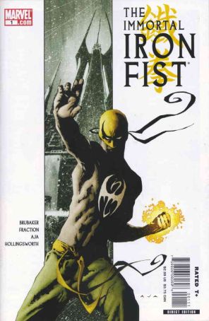 The Immortal Iron Fist 1 published by Marvel with cover art by David Aja