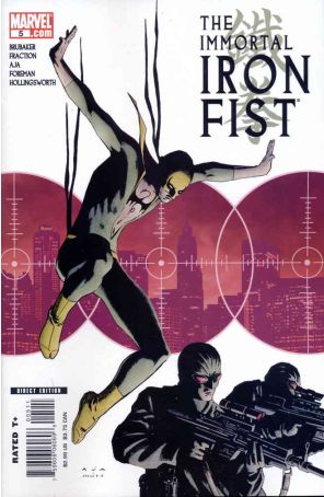 The Immortal Iron Fist 5 published by Marvel with cover art by David Aja
