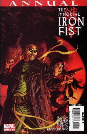 The Immortal Iron Fist Annual 1 published by Marvel with cover art by Dan Brereton