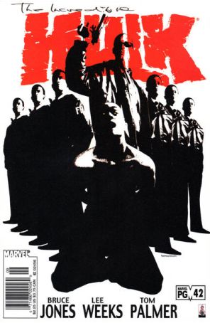Incredible Hulk (2nd Series) 42 (Newsstand) published by Marvel with cover art by Kaare Andrews