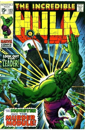The Incredible Hulk 123 published by Marvel with cover art by Herb Trimpe