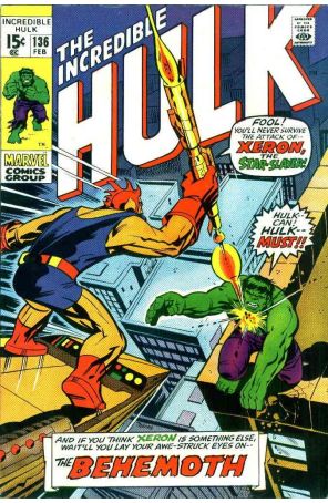 The Incredible Hulk 136 published by Marvel with cover art by Herb Trimpe