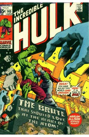 The Incredible Hulk 140 published by Marvel with cover art by Herb Trimpe