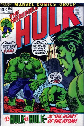 The Incredible Hulk 156 published by Marvel with cover art by Herb Trimpe