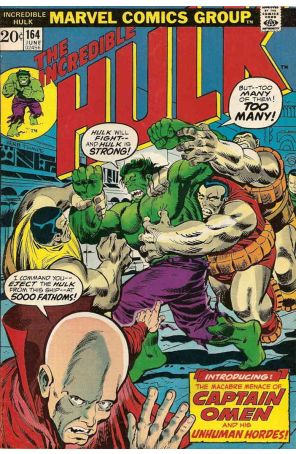The Incredible Hulk 164 published by Marvel with cover art by Herb Trimpe