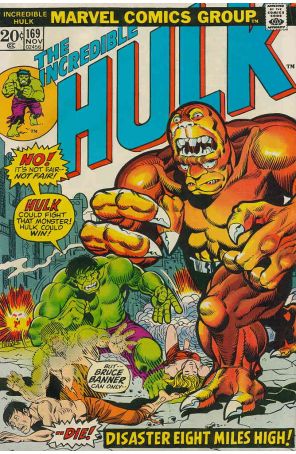 The Incredible Hulk 169 published by Marvel with cover art by Herb Trimpe