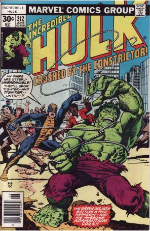 The Incredible Hulk 212 published by Marvel with cover art by Rich Buckler