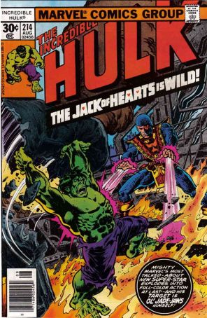 The Incredible Hulk 214 published by Marvel with cover art by Rich Buckler