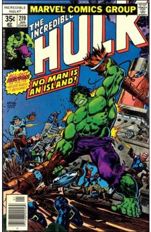 The Incredible Hulk 219 published by Marvel with cover art by Ernie Chan