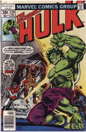 The Incredible Hulk 220 published by Marvel with cover art by Ernie Chan