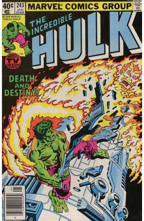 The Incredible Hulk 243 (Newsstand) published by Marvel with cover art by Al Milgrom