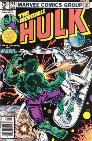 The Incredible Hulk 250 (Newsstand) published by Marvel with cover art by Al Milgrom