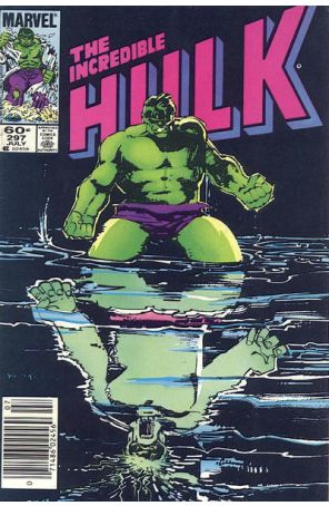 The Incredible Hulk 297 (Newsstand) published by Marvel with cover art by Bill Sienkiewicz