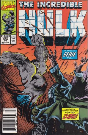 The Incredible Hulk 368 (Newsstand) published by Marvel with cover art by Sam Kieth