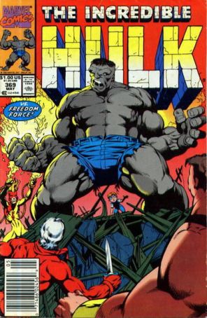 The Incredible Hulk 369 (Newsstand) published by Marvel with cover art by Dale Keown