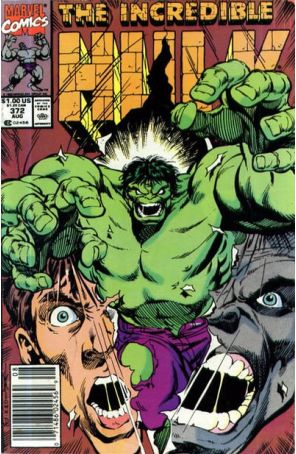 The Incredible Hulk 372 (Newsstand) published by Marvel with cover art by Dale Keown