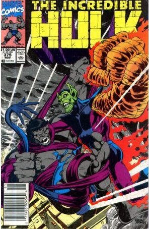 The Incredible Hulk 375 (Newsstand) published by Marvel with cover art by Dale Keown
