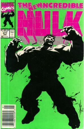 The Incredible Hulk 377 (Newsstand) published by Marvel with cover art by Dale Keown