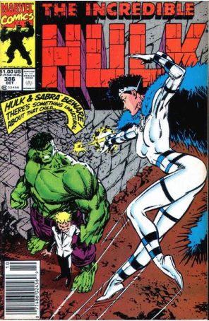 The Incredible Hulk 386 (Newsstand) published by Marvel with cover art by Dale Keown