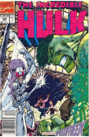 The Incredible Hulk 388 (Newsstand) published by Marvel with cover art by Dale Keown