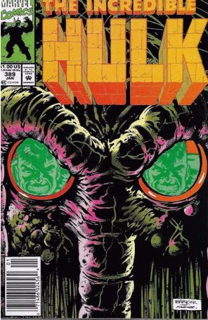 The Incredible Hulk 389 (Newsstand) published by Marvel with cover art by Gary Barker