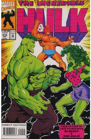 The Incredible Hulk 412 published by Marvel with cover art by Paul Pelletier