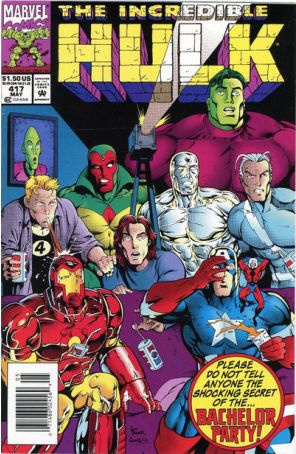 The Incredible Hulk 417 (Newsstand) published by Marvel with cover art by Gary Frank
