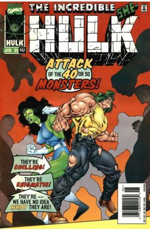 The Incredible Hulk 442 (Newsstand) published by Marvel with cover art by Angel Medina
