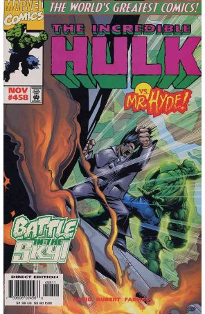 The Incredible Hulk 458 published by Marvel with cover art by Adam Kubert