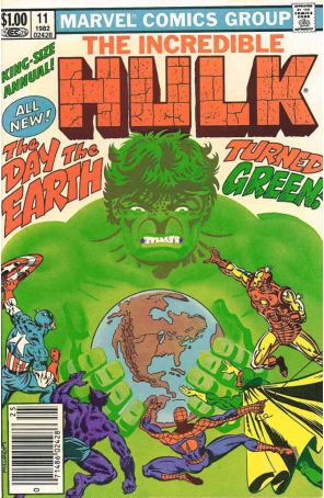 The Incredible Hulk Annual 11 (Newsstand) published by Marvel with cover art by Al Milgrom