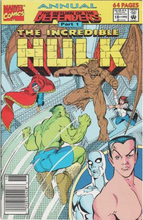 The Incredible Hulk Annual 18 (Newsstand) published by Marvel with cover art by Kevin Maguire