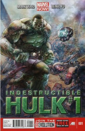 Indestructible Hulk 1 published by Marvel with cover art by Leinil Francis Yu